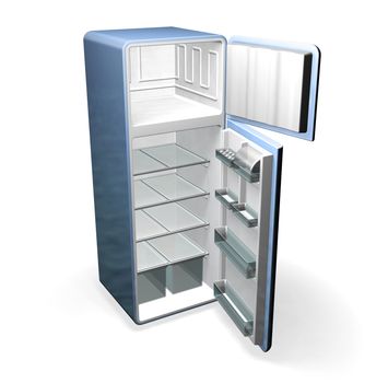 3D render of a fridge