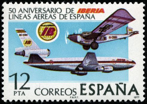 Vintage Spanish Stamps. 1977
Anniversary airlines of spain