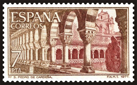 Vintage Spanish Stamps. 1977
Monasterio de San Pedro de Cardeña