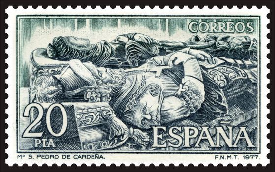 Vintage Spanish Stamps. 1977
Monasterio de San Pedro de Cardeña