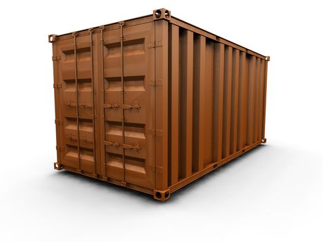 3D render of a freight container