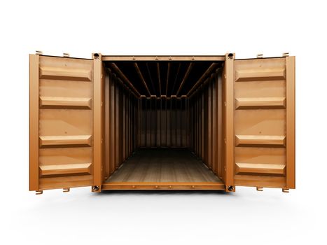 3D render of a freight container