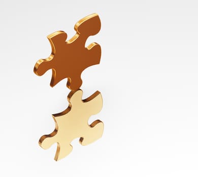 3D render of a balancing puzzle piece