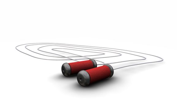 3D render of a skipping rope