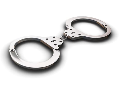 3D render of handcuffs