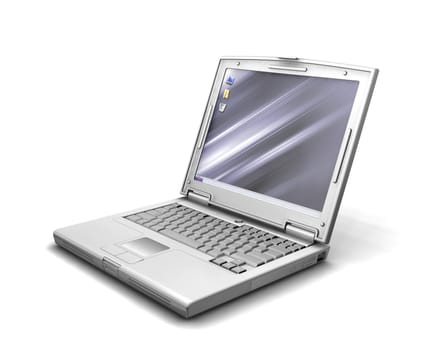 3D render of a generic laptop