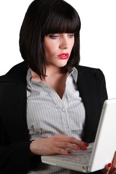Businesswoman using a laptop