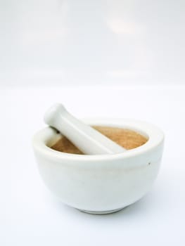 An apothecary's mortar and a pestle