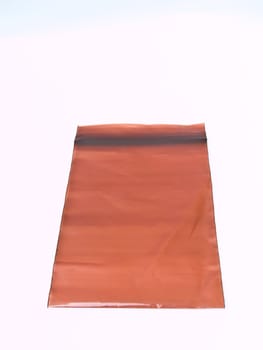 Brown Plastic bag for medicine isolated on white back ground