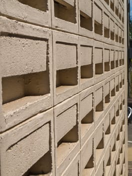 Ventilated white wall as background