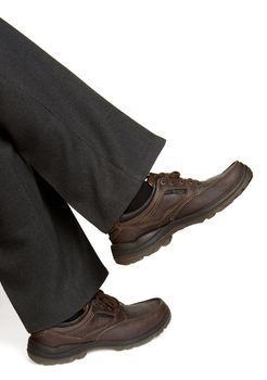 Man's leather boots on a white background