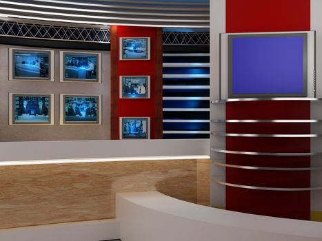 3d studio tv for green chroma