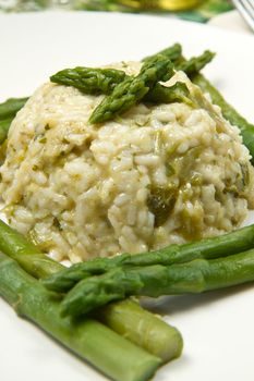 risotto with fresh asparagus