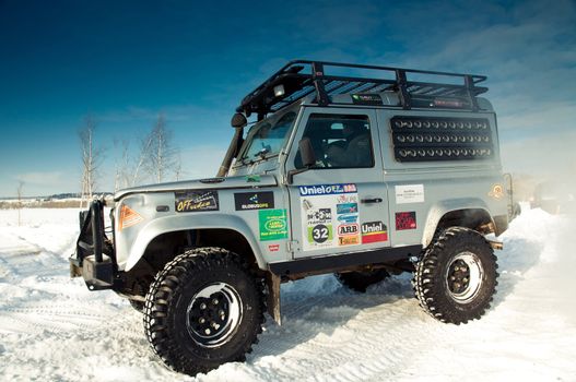 Land Rover Defender 90 suv
Car on background the Russian winter.
February 19, 2011. Mattrazz Trophy # 18