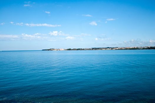 Overview of the city of Porec in Croatia