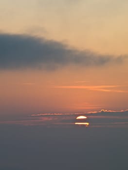 Sun rise from Chaeng hill, Chiang rai Thailand