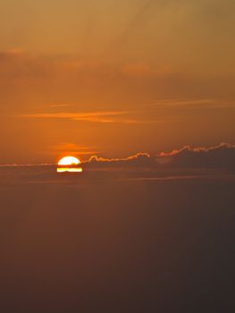 Sun rise from Chaeng hill, Chiang rai Thailand