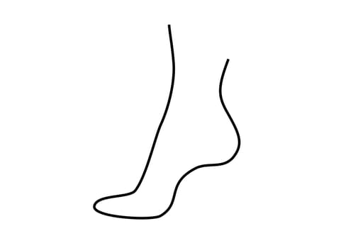 foot design for drawing woman shoe and high heeled shoe