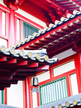 Buddha Tooth Relic Temple in China Town Singapore, closeup