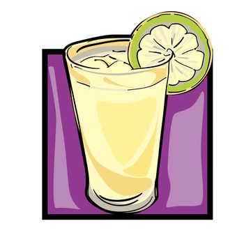 Classic clip art graphic icon with lemonade