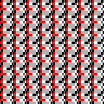 geometric pixels pattern, graphic motiv of basic video games of the eighties 