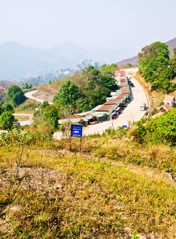 Road view from Phatang hill, Chiang rai, Thailand