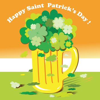 lucky shamrock bouchet in a beer pint