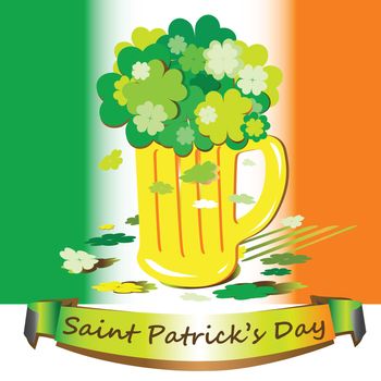lucky shamrock bouchet in a beer pint