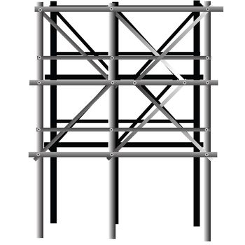 scaffold isolated on white