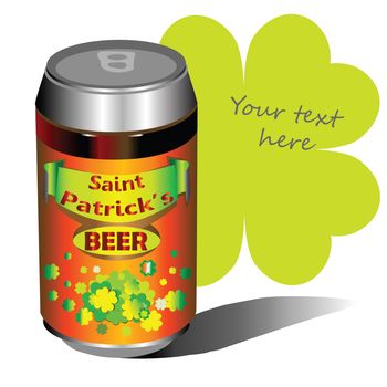 lucky shamrock beer card for saint patrick's day invitations