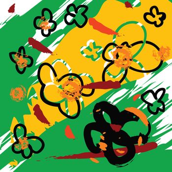 spontaneous background with flowers