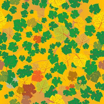 Seamless autumn leaves , repeating pattern background for print