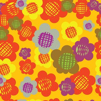 abstract flowers pattern