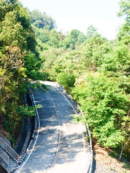 Road on Mae Salong hill, Chiang rai, Thailand