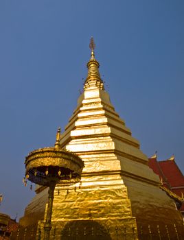 Phrathatchohae golden pagoda, Phrae, Thailand