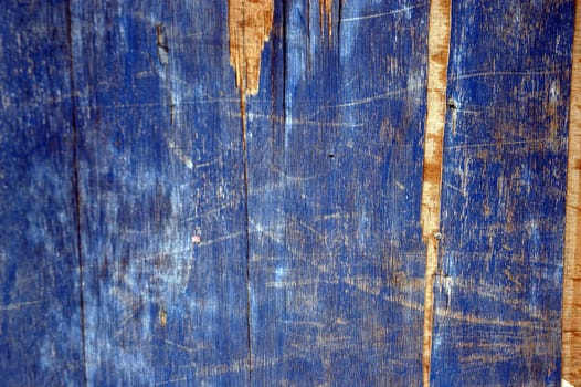 blue old wood wall