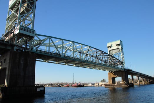 A bridge to Wilmington North Carolina shown during the day