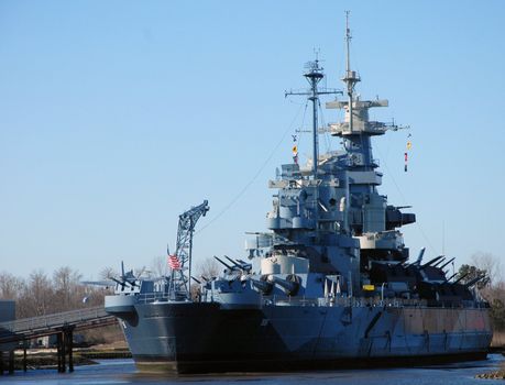 The battleship North Carolina at her dock ready for visitors