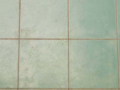 Green ceramic floor tile