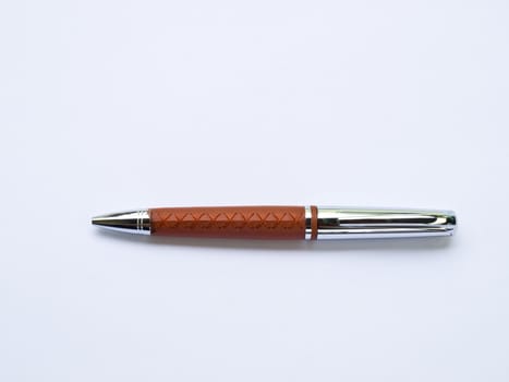 A brown leather luxurious pen