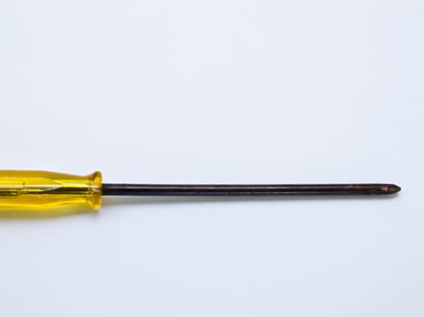 Used screwdriver isolated on a white background