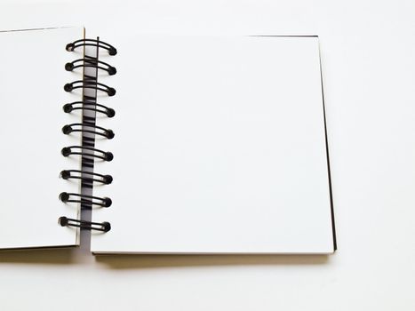 open spiral binding notebook