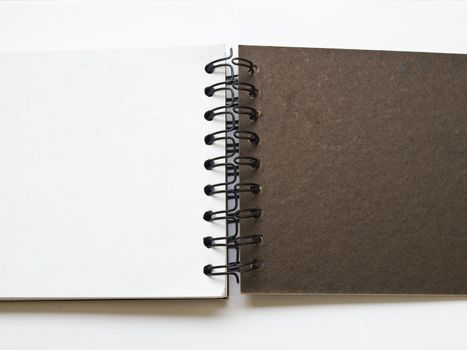 open spiral binding notebook