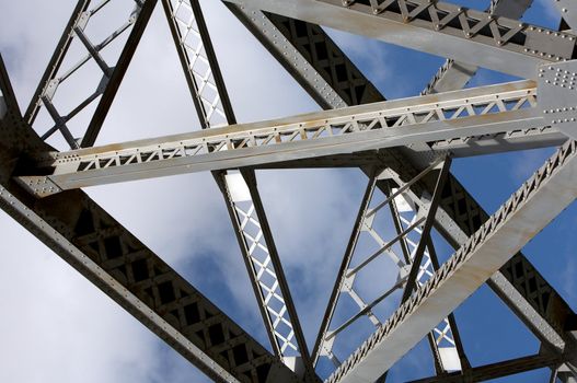 Steel bridge in the city