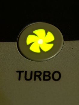 Green light turbo button as background