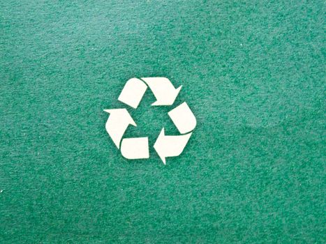 Arecycle sign on deep green paper