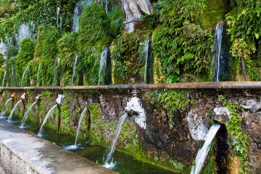Detail of the luxury Villa d'Este in Tivoli, close to Rome - Italy