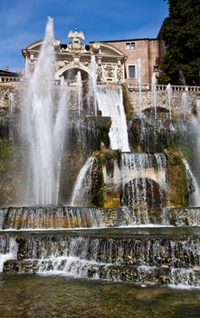 Detail of the luxury Villa d'Este in Tivoli, close to Rome - Italy