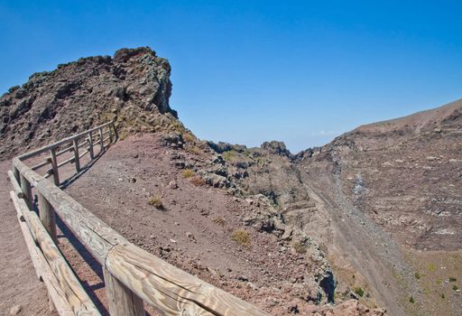 Detail of the Vesuvius crater, Naples, Italy