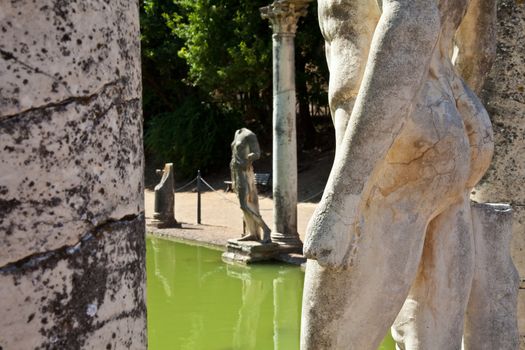 Villa Adriana in Tivoli - Italy. Example of classic beauty in a roman villa.
